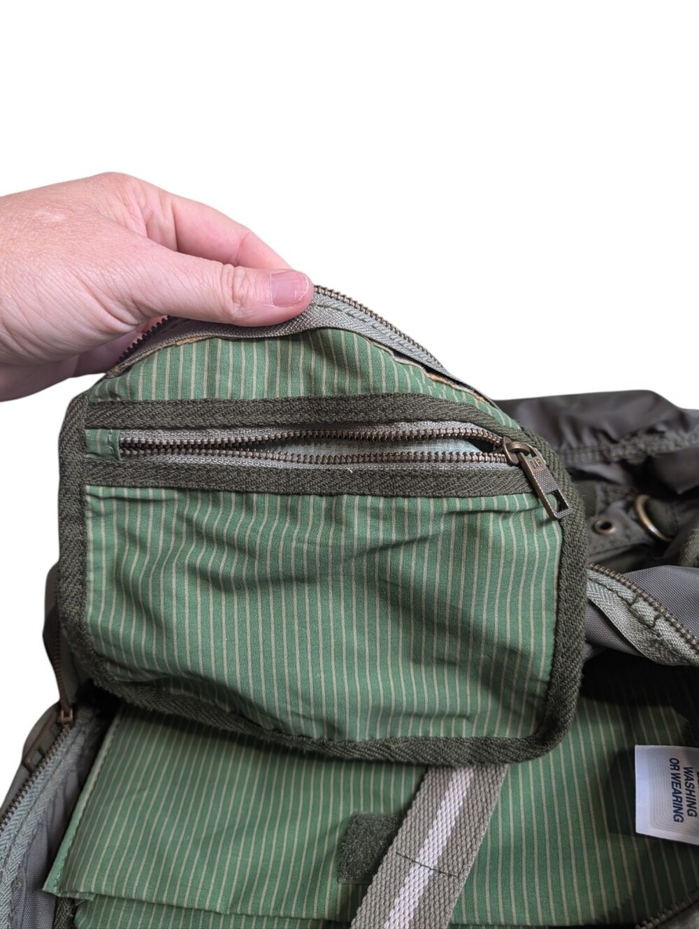 GAP Utility Nylon Backpack | Y2K Gorpcore Cargo Backpack | Army Green - Picture 8 of 15